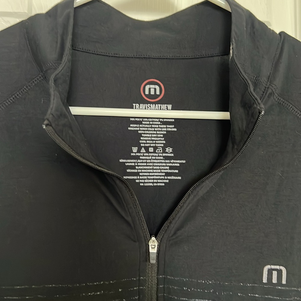 Travis Mathew Black Long Sleeve Quarter-Zip Top - Picture 3 of 4
